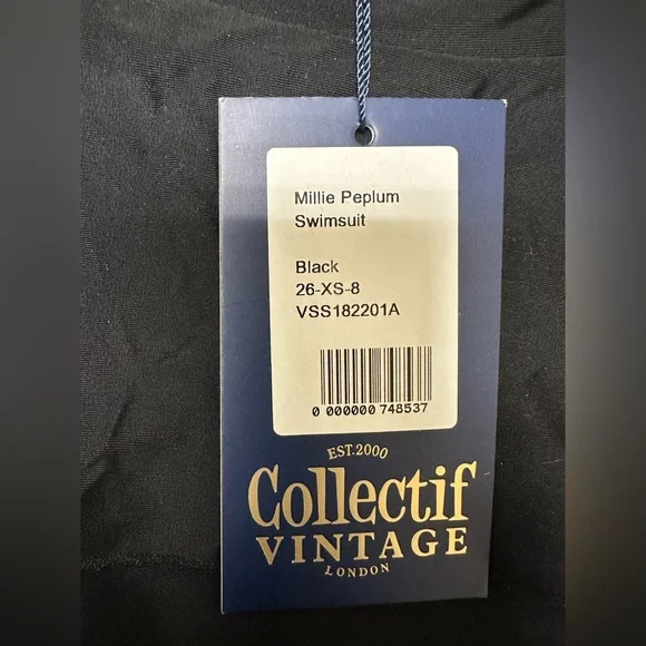 NWT✔️
MILLIE COLLECTIF VINTAGE PEPLUM WOMENS SWIMSUIT Sz; XS - Picture 8 of 9